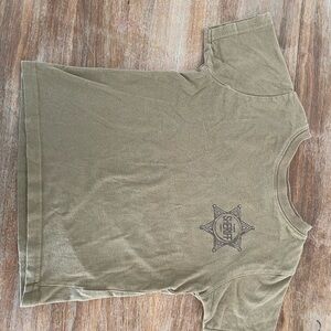 Sheriff Kids Short Sleeve Tee - Olive Green